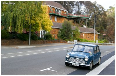 6355 - our Mini parked near Cataract Gorge