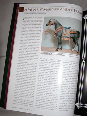 Arabian Horse News - article and photo