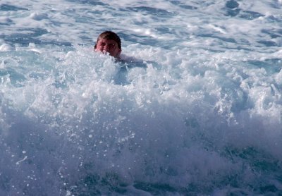 marty keeping his head above water the second. . .