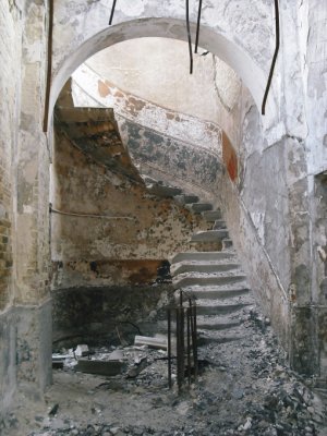 Stairway damage