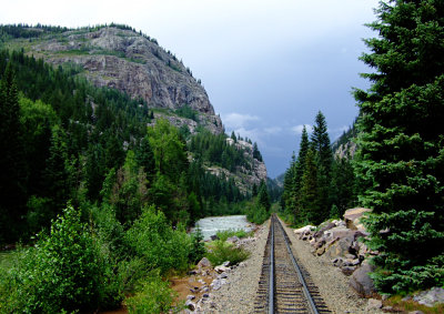 Straightaway by the Animas River, Colorado