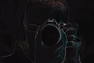 Self portrait (in contour drawing)