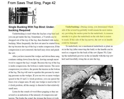 Saws That Sing  -  Underbucking