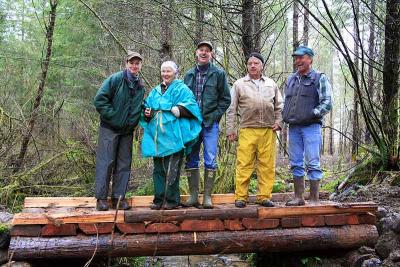 Trail crew and bridge inspection team