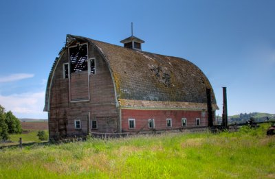 Barn on a hill