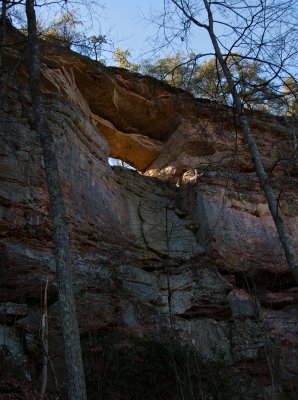 Late afternoon sun lights up Double Arch