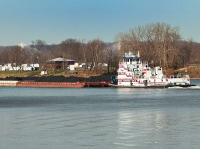 Barge on Ohio River