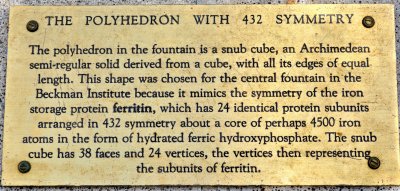 Cal Tech Polyhedron Fountain Plaque