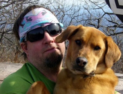 Lucy and I on Overlook Mt.