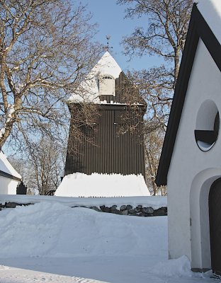Bell tower of church in Berg