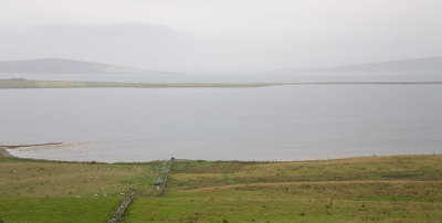 Clouds, mist, hills, water (Wyre and the Mainland from Rousay) (8/1/08)