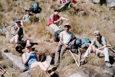 Just hangin' -- at 4200 m. Latte anyone?