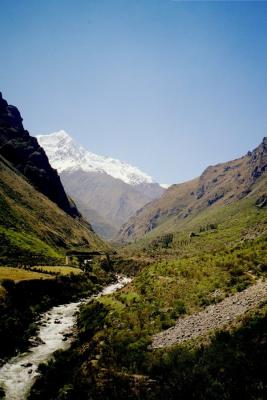  The Inca Trail starts at the Urubamba River. Isn't Mt Veronica cool?