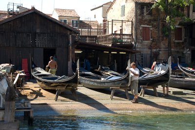 Gondola dockyard at Rio di San Trovaso