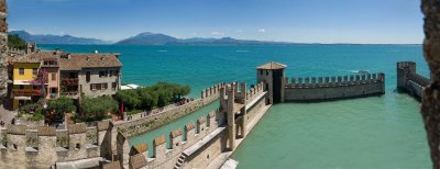 View from the castle to the lake