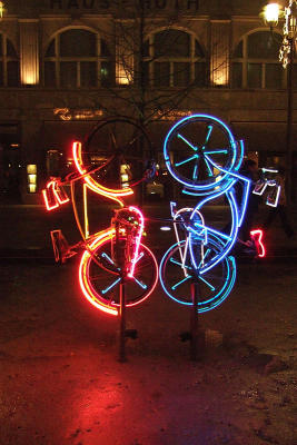 Neon installation near Potsdamer Platz
