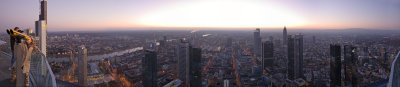 Main Tower viewer - evening pano, Frankfurt/Main