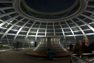On top of the cupola at night