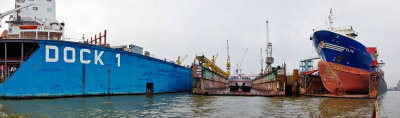 Drydock at Hamburg harbour