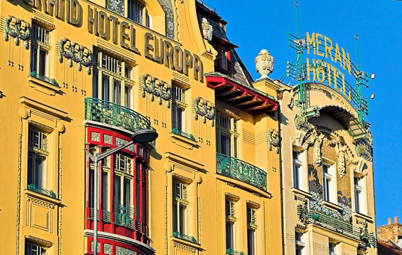 Facade of Hotel Europa, Wenceslas Square