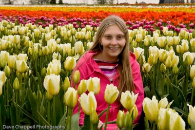 Camille With Tulips 2