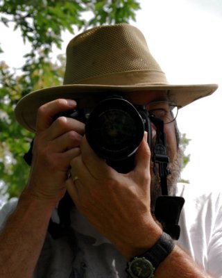 Nikon D70 under the hat.