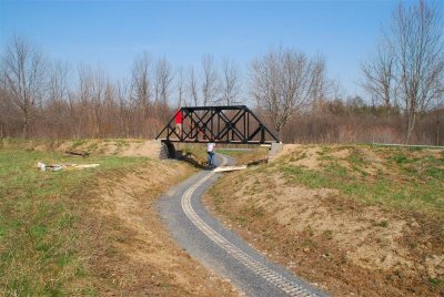 new bridge for the 4 3/4  ga. track april 19th. 2008