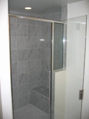 Master Shower with Seat
