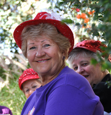 Lady with Red Hat Society