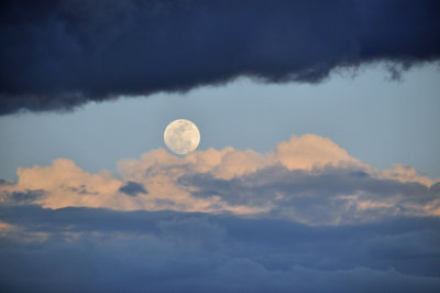 moon during storm