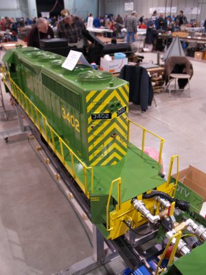 The rear of one of the Reading SD40-2's.