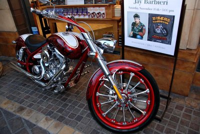 Motorcycle on display at The Grove