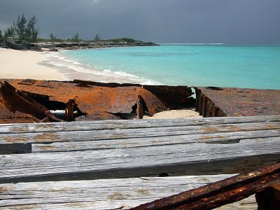 Rusting Barges on the Beach Middle Caicos
