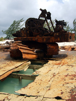 Rusting Barges on the Beach Middle Caicos 04