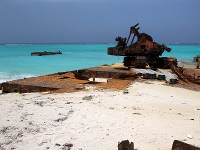 Rusting Barges on the Beach Middle Caicos 08