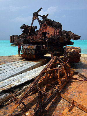 Rusting Barges on the Beach Middle Caicos 11