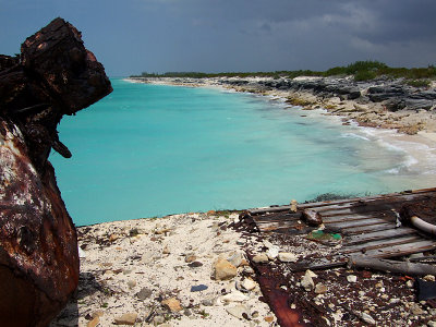 Rusting Barges on the Beach Middle Caicos 15
