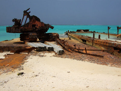 Rusting Barges on the Beach Middle Caicos 18