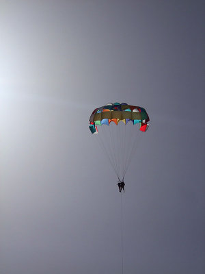 Paragliding over Grace Bay