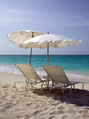 Sun Loungers on Grace Bay Beach 02