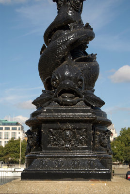 Detail of Fish on Lampost by Thames