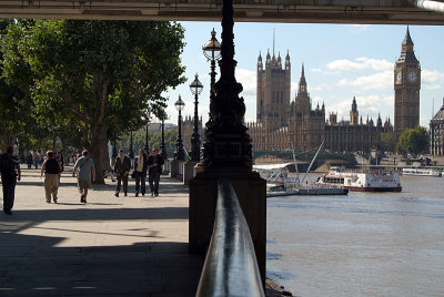 Houses of Parliment from under Bridge across the Thames 02