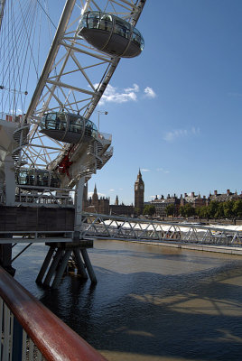 London Eye with Big Ben in background