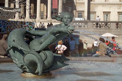 Mermaid Fountain in Trafalgar Square