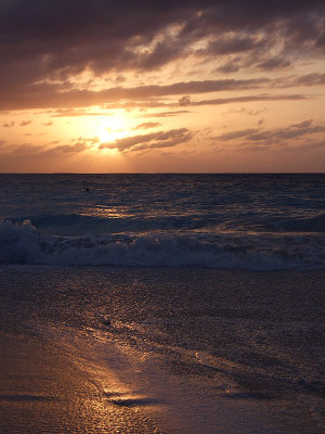 Sunset from Grace Bay Beach 03