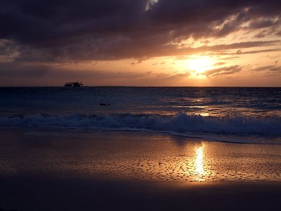 Sunset from Grace Bay Beach 04