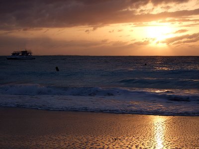 Sunset from Grace Bay Beach 05