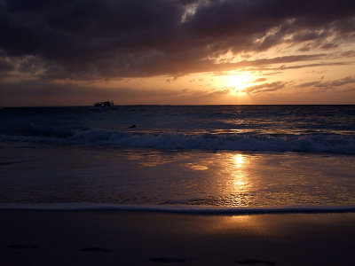 Sunset from Grace Bay Beach 06