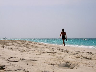 Walking on Grace Bay Beach