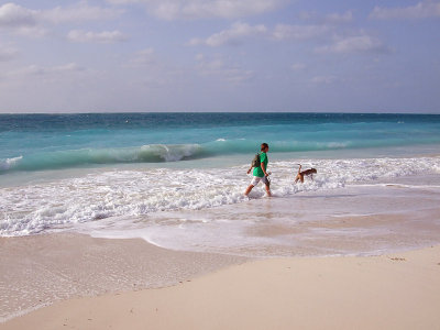 Walking the Dog Grace Bay Beach 04